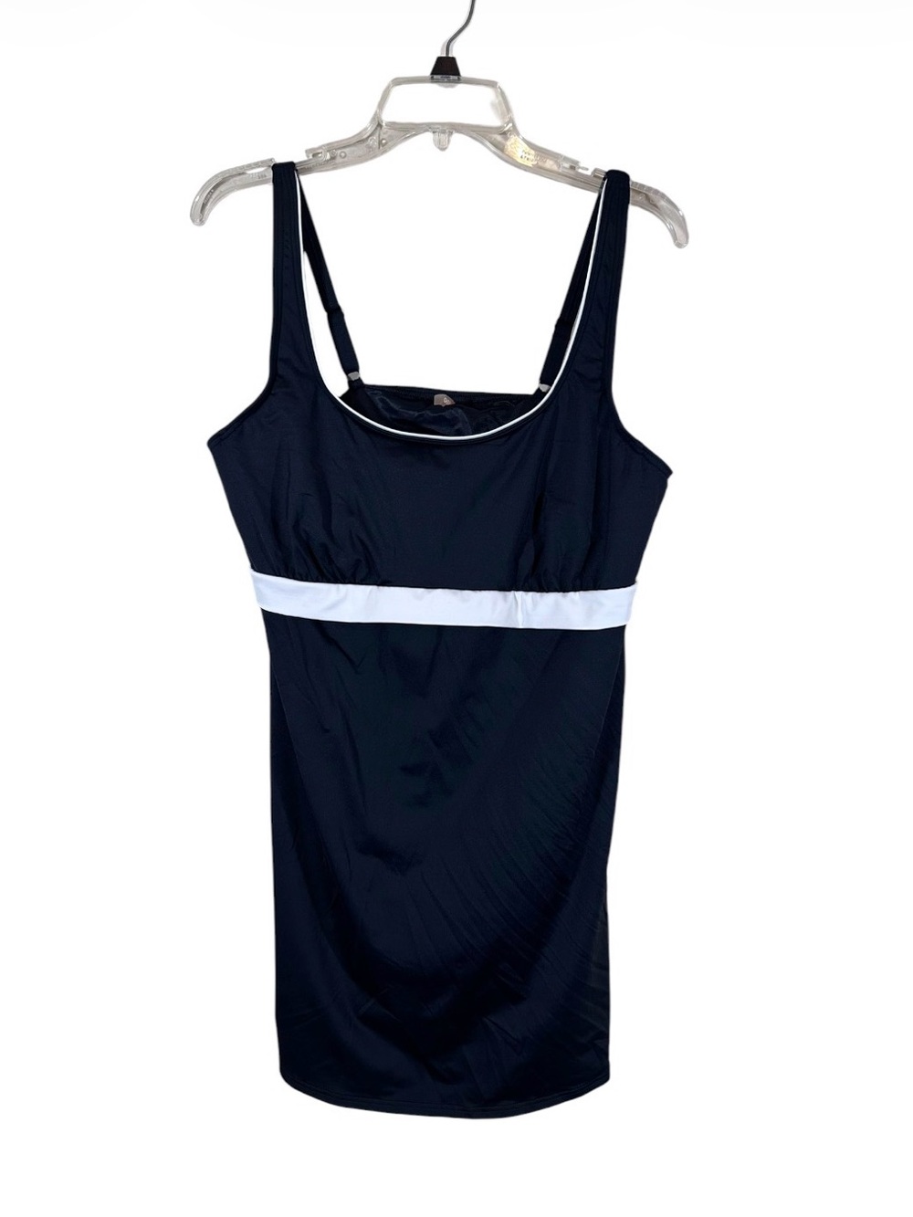 Lands End black swim dress swimsuit women’s 16 built in underwire bra